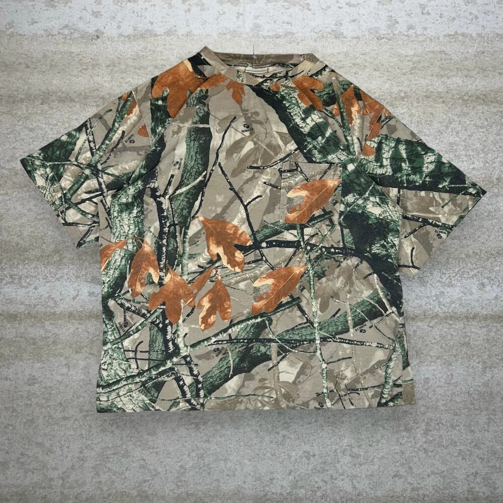 Vintage 90s Fusion 3D Hunting Camo Shirt Mens XL Short Sleeve Outfitters Ridge